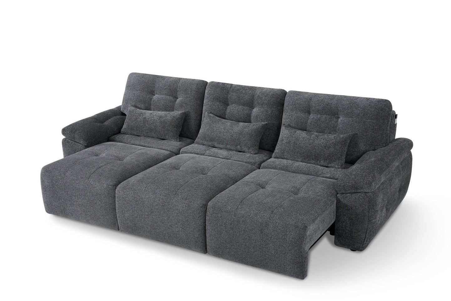 Dallas Electric Sofabed Grey 3 Seater