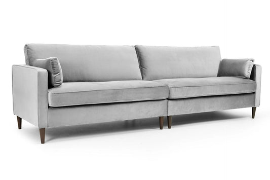 Whittaker Plush 4 Seater Sofa - Grey