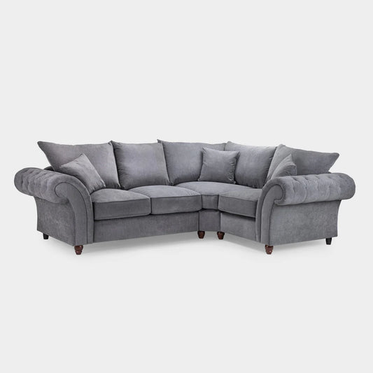 Windsor Fullback Sofa Grey Right Hand Facing Corner