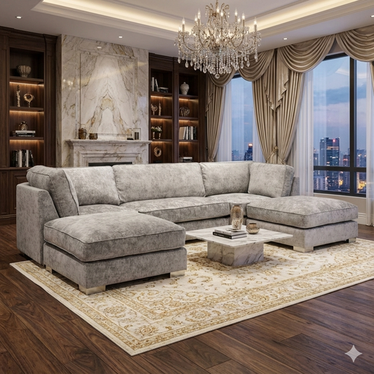 Bishop Fullback Sofa Truffle U Shape Corner