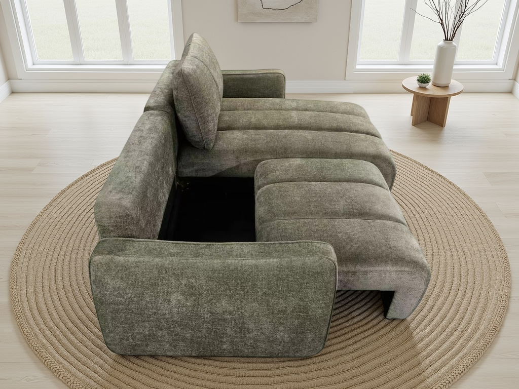 Portland Universal Storage Sofa Bed - Green