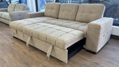 Palermo Universal Corner Sofabed With Storage - Beige