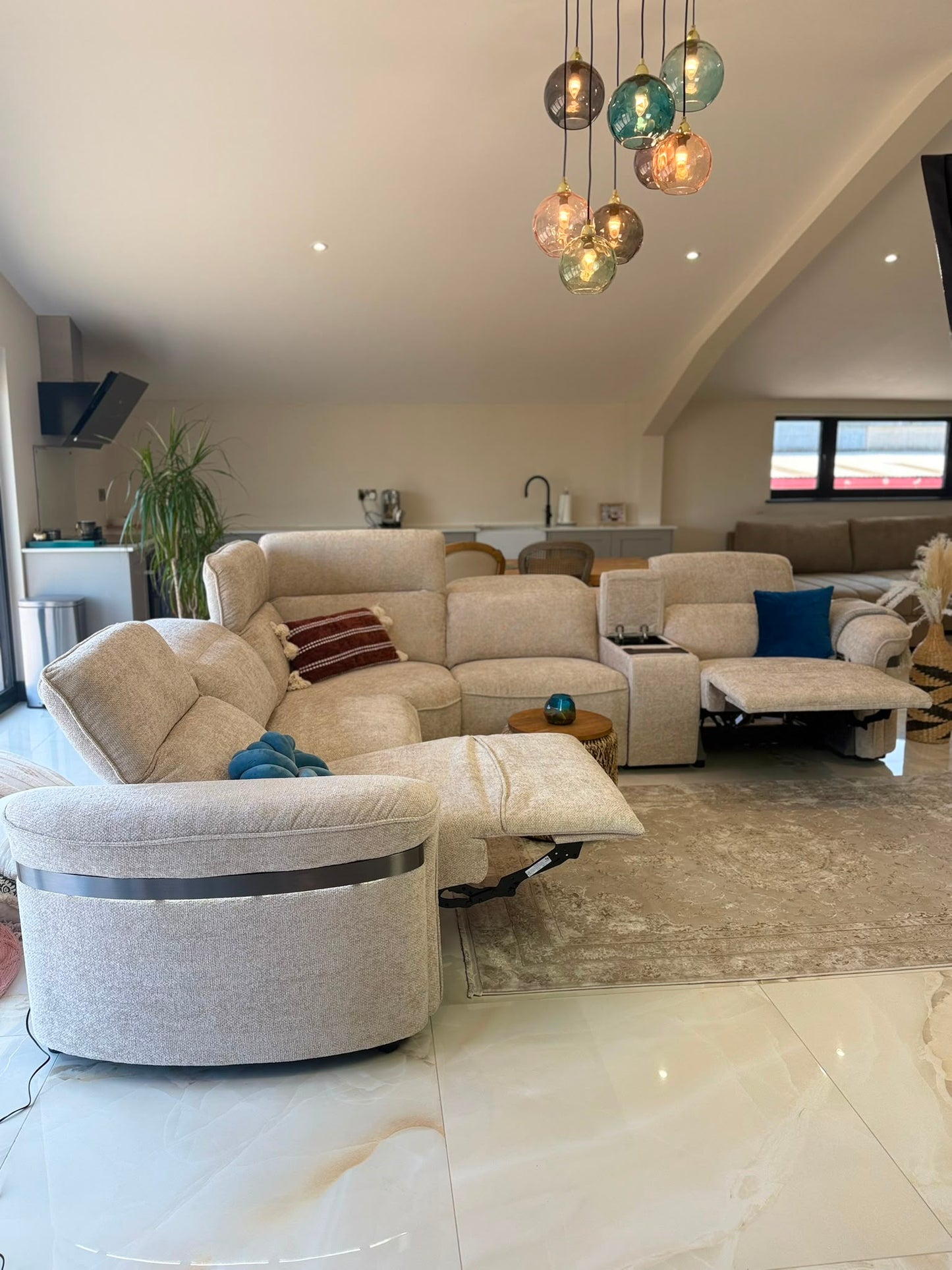 Bicester LED Modular Power Recliner Corner Sofa - Limited Edition