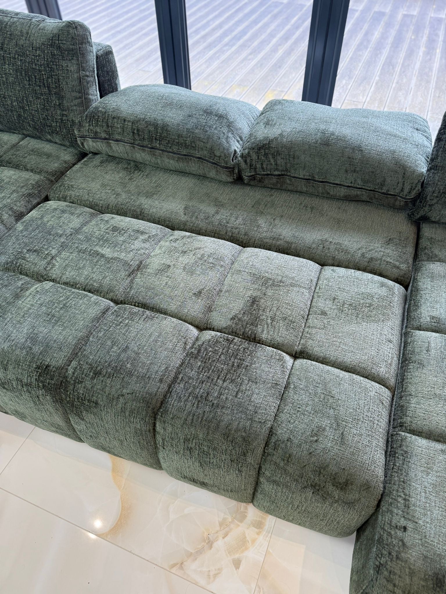 Shanghai Luxury U Shape Sofa Bed - Green