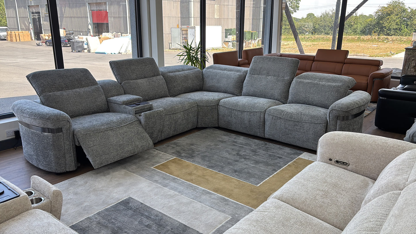 Bicester LED Modular Power Recliner Corner Sofa - Limited Edition