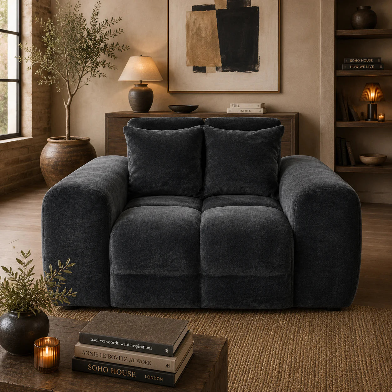 Jacob Armchair Sofa - Charcoal