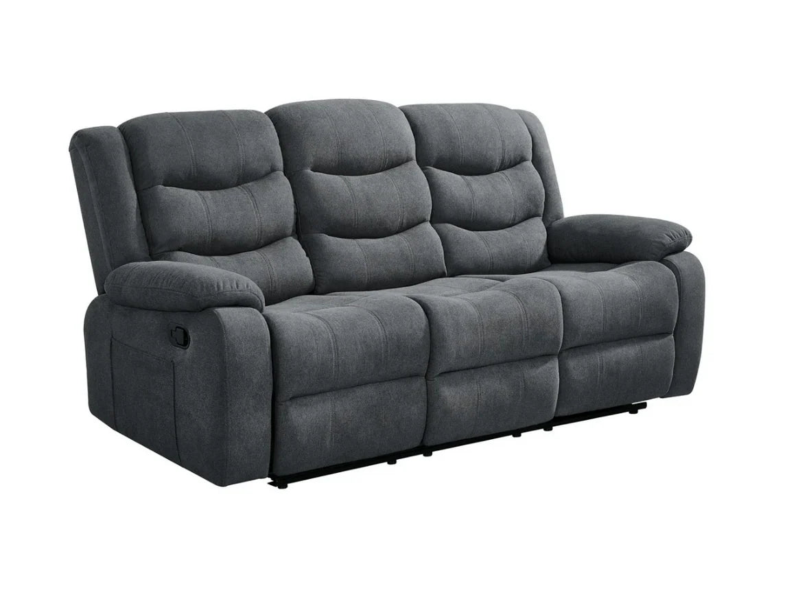 Roma 3+2 Grey Fabric Manual Recliner Sofa