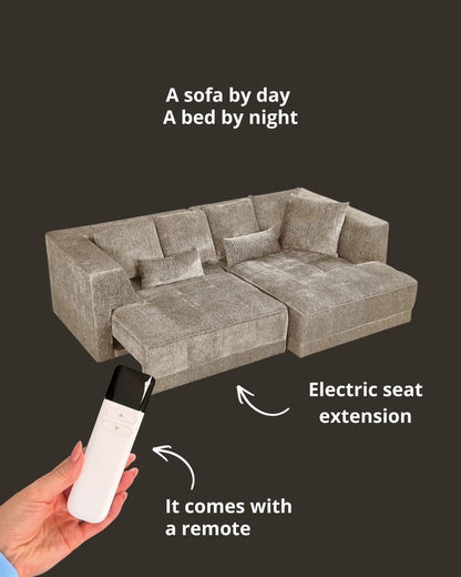 Brooklyn Electric Storage Right Hand Sofa Bed - Emerald