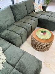 Shanghai Luxury U Shape Sofa Bed - Green