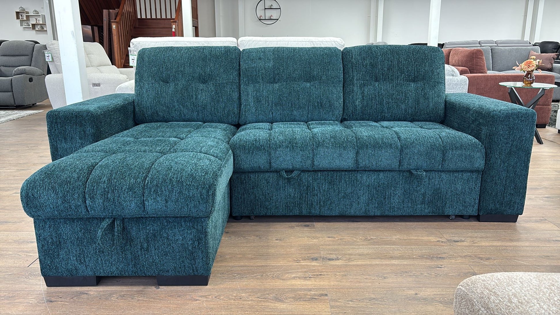 Palermo Universal Corner Sofabed With Storage - Blue