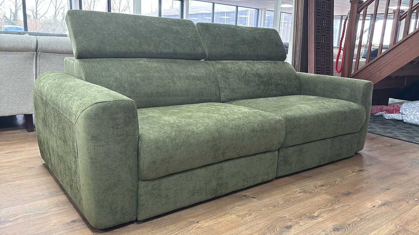 Dakota 3 Seater Electric Sofa Bed - Olive