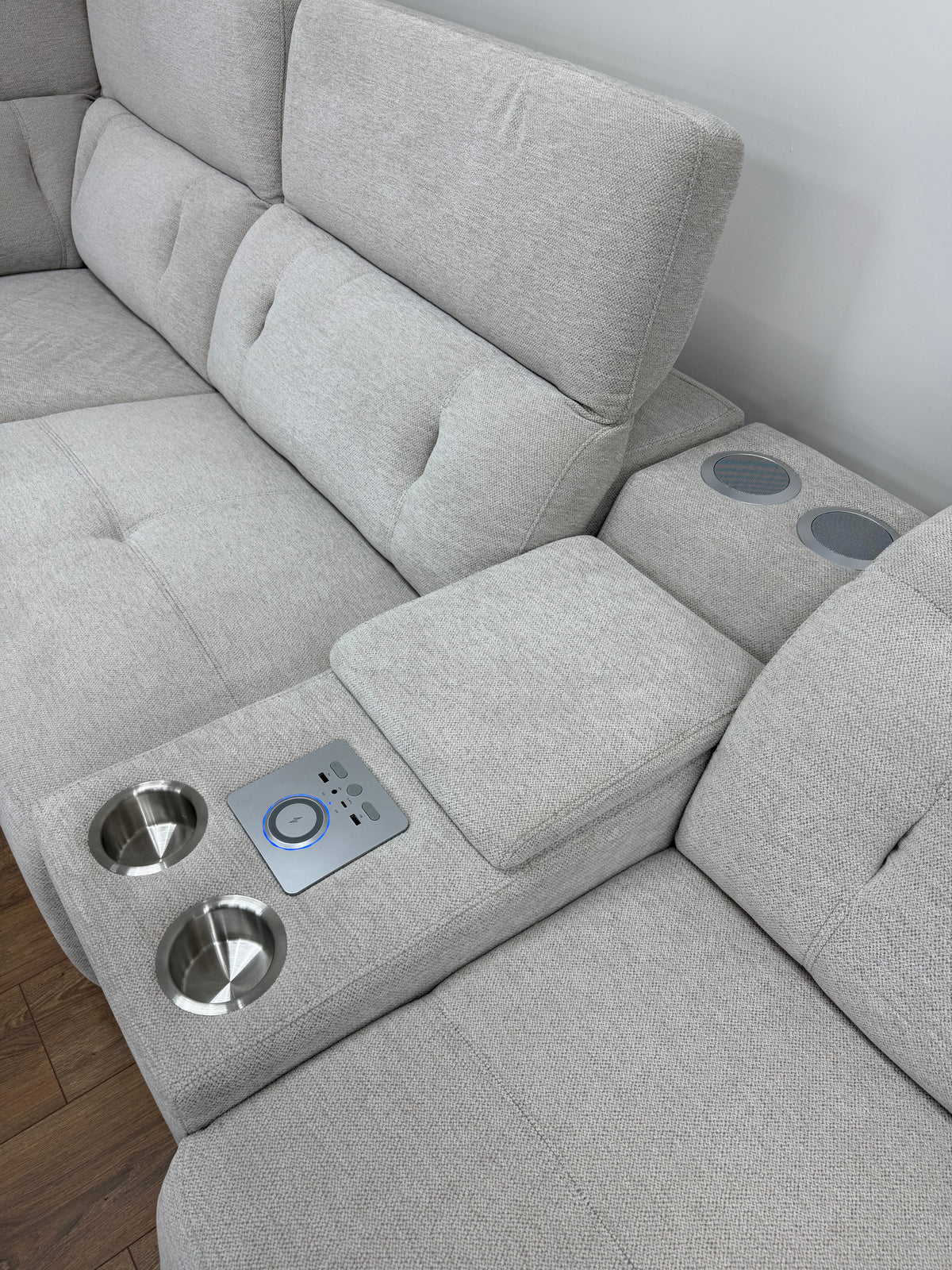 Oscar Power Modular Corner Sofa - Beige