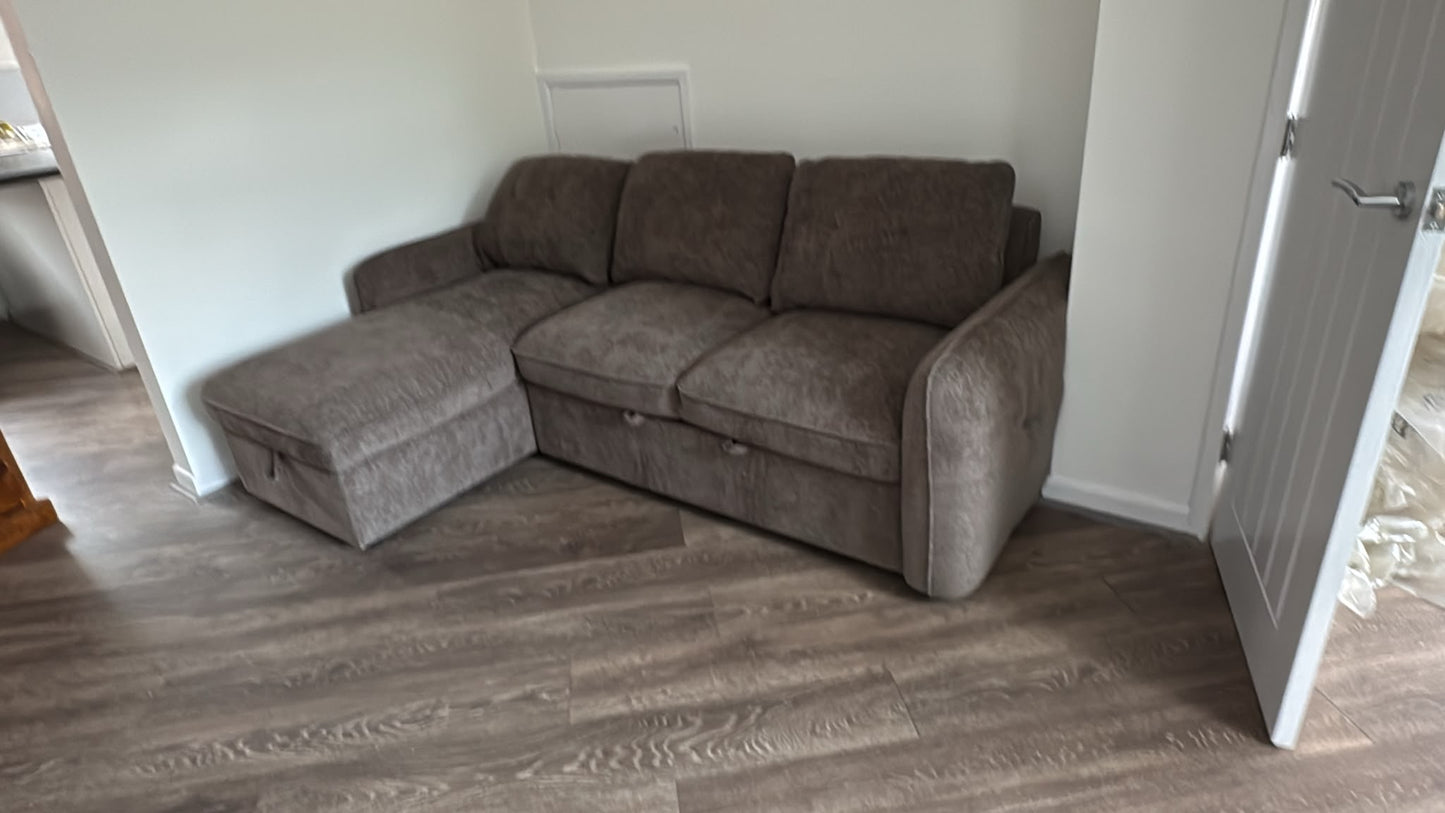 Moscow Universal Corner Sofabed With Storage - Brown
