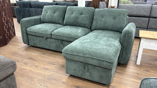 Moscow Universal Corner Sofabed With Storage - Green