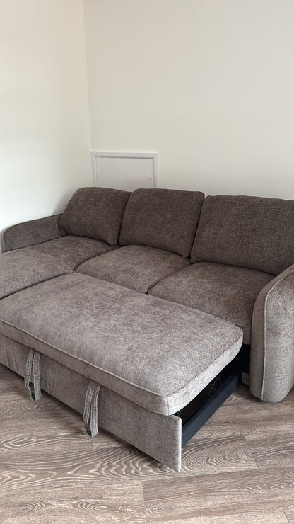 Moscow Universal Corner Sofabed With Storage - Brown