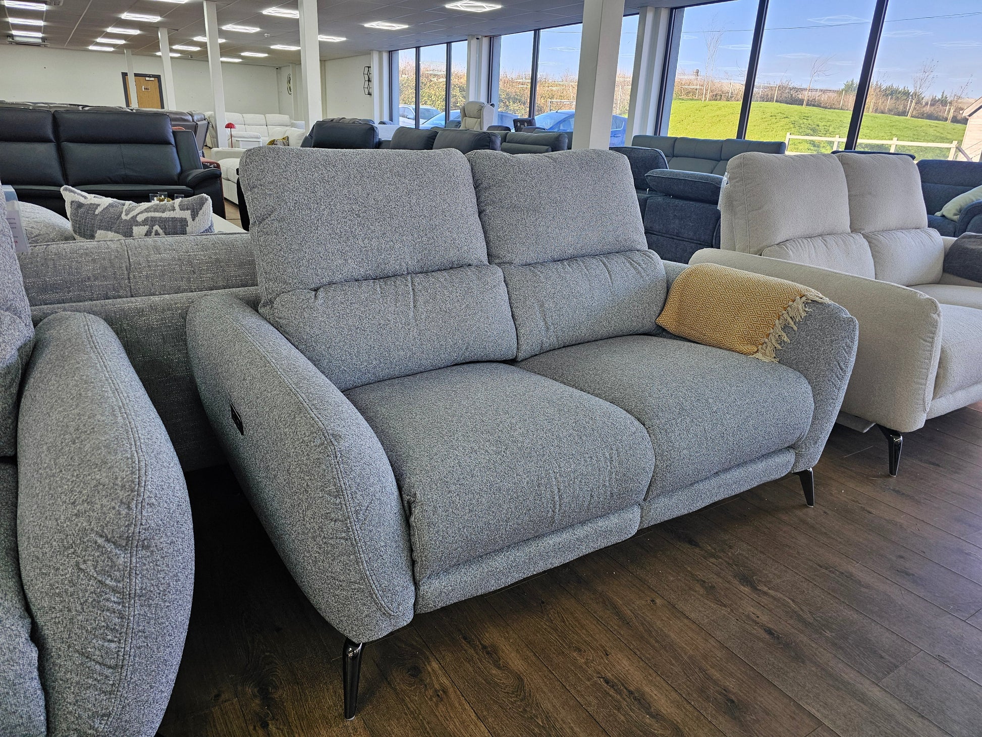 Sorrento Electric Recliner Grey 2 Seater