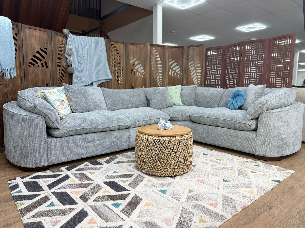 Helena Grey Large Luxury Corner Sofa