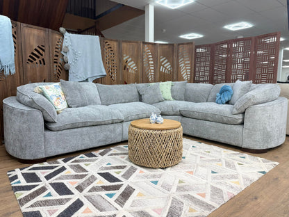 Helena Grey Large Luxury Corner Sofa