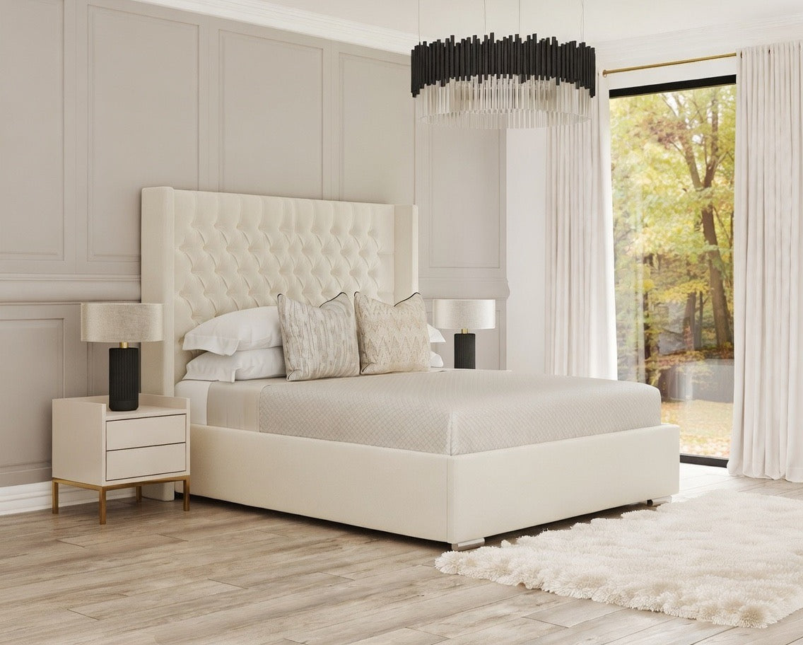 Chesterfield Winged Headboard Bed Frame