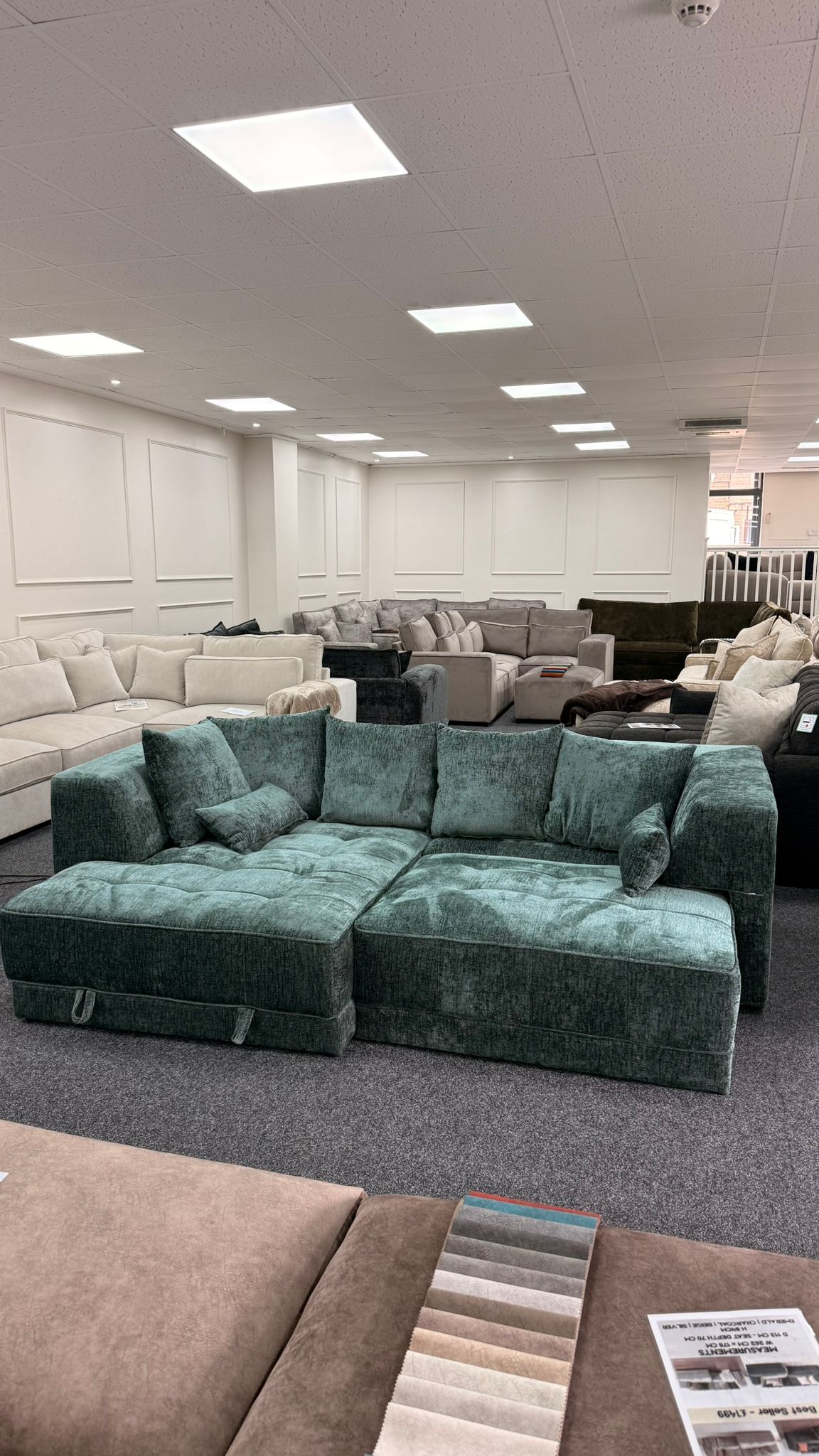 Brooklyn Electric Storage Right Hand Sofa Bed - Emerald
