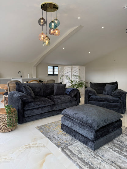 Solaya 3+2 Seater Sofa - Black