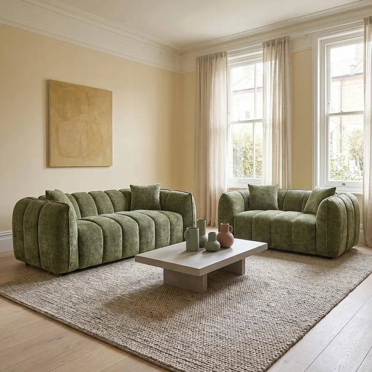 Venice 3+2 Sofa - Olive Green