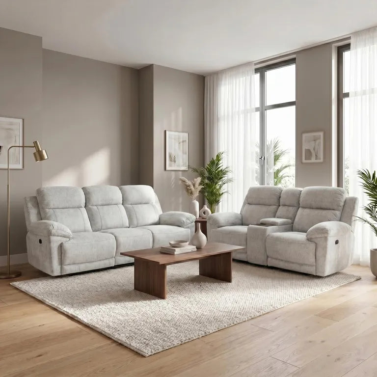 Owen Electric Recliner 3+2 Seater Sofa - Beige