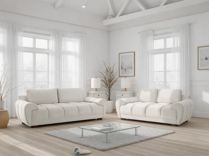 Azzuro 3 + 2 Seater Velvet Sofa Set - Plush Upholstered Suite