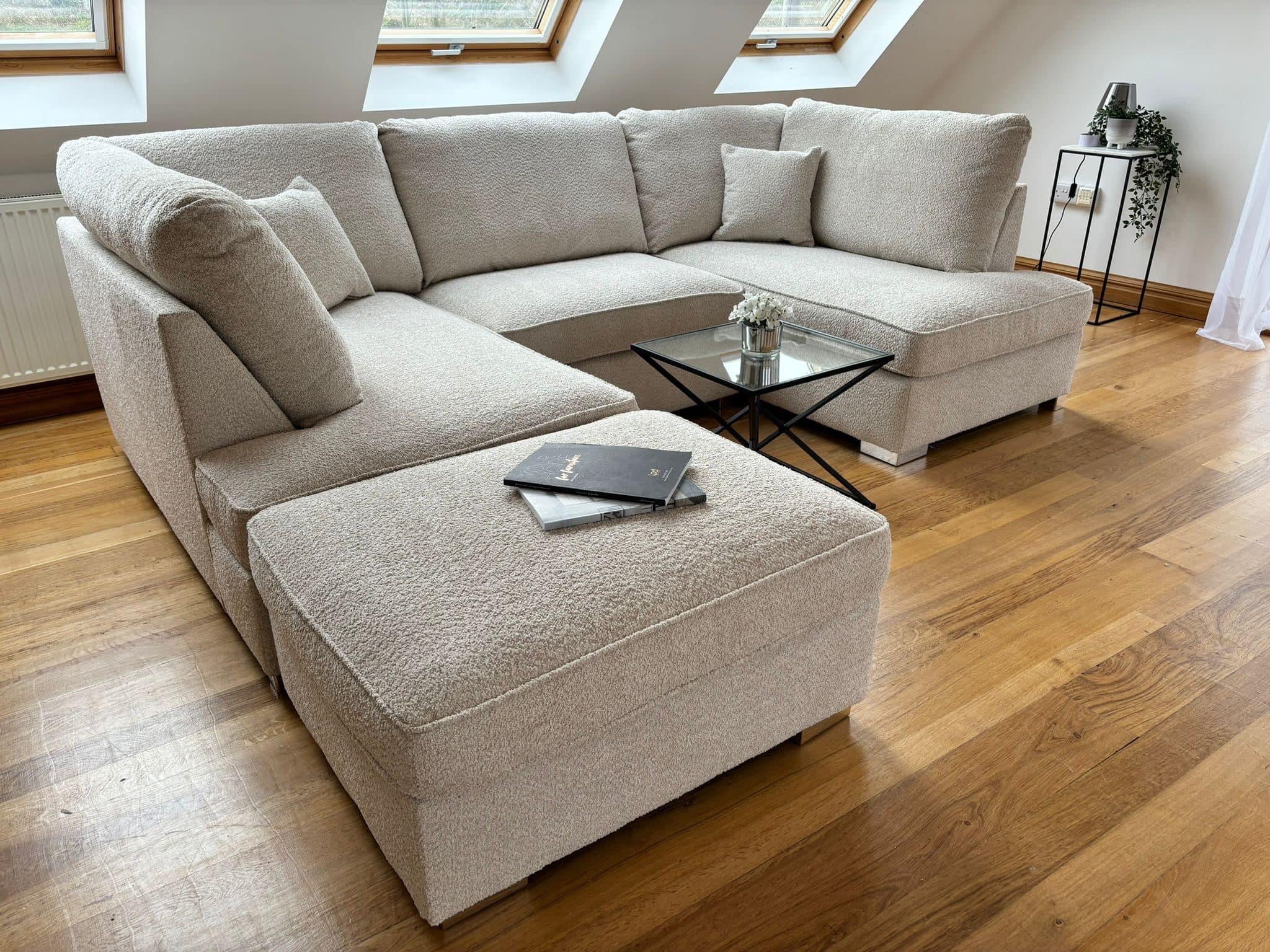 Carnaby Boucle U Shape Corner Sofa