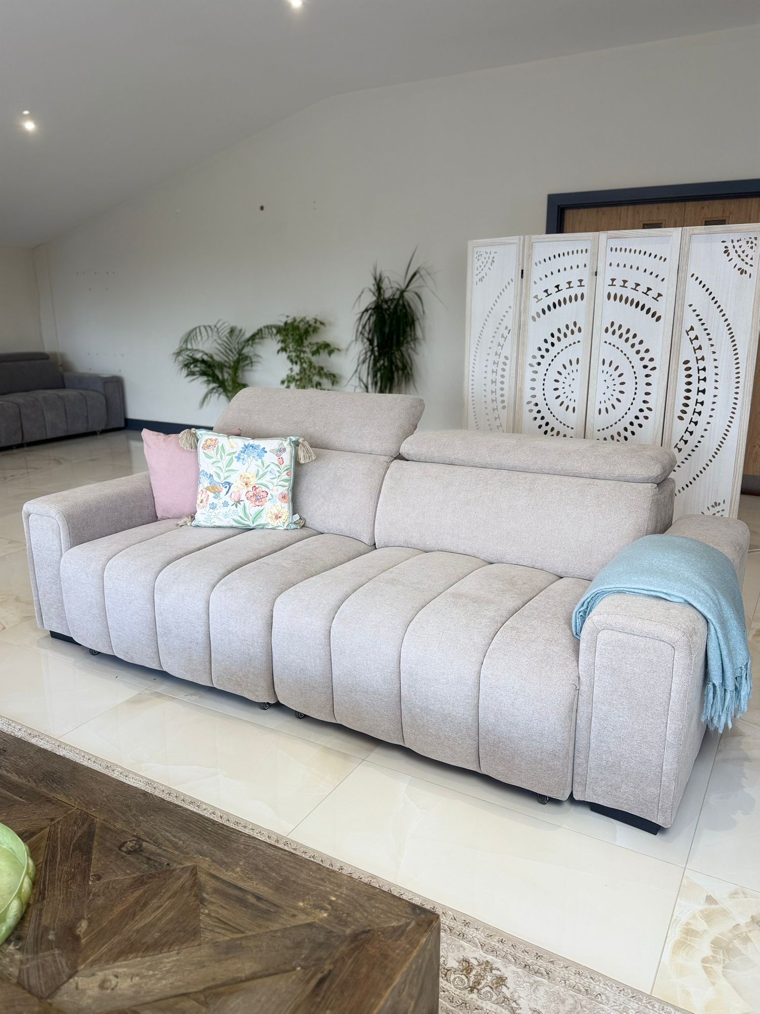 Molly 3 Seater Electric Sofa Bed - Beige