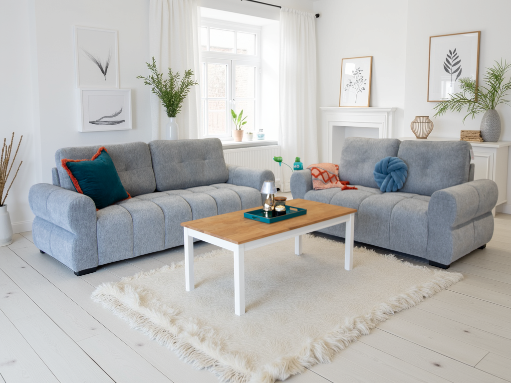 San Marino 3+2 Seater Sofa Set - Grey