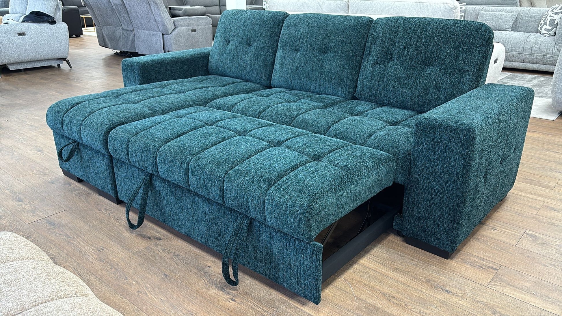 Palermo Universal Corner Sofabed With Storage - Blue