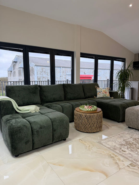 Shanghai Luxury U Shape Sofa Bed - Green