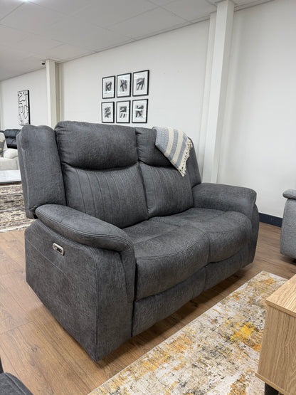 Leon Electric Recliner 2 Seater - Grey