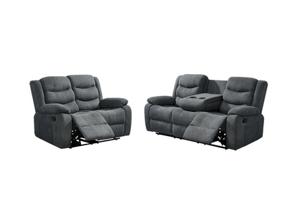 Roma 3+2 Grey Fabric Manual Recliner Sofa