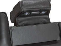 Orlando Electric Recliner 3+2 Seater Leather Sofa Grey - Led Lights - Wireless Charger