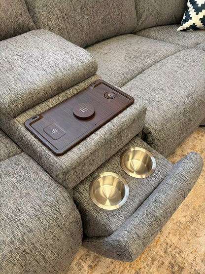 Owen Electric Recliner Modular Corner Sofa - Grey