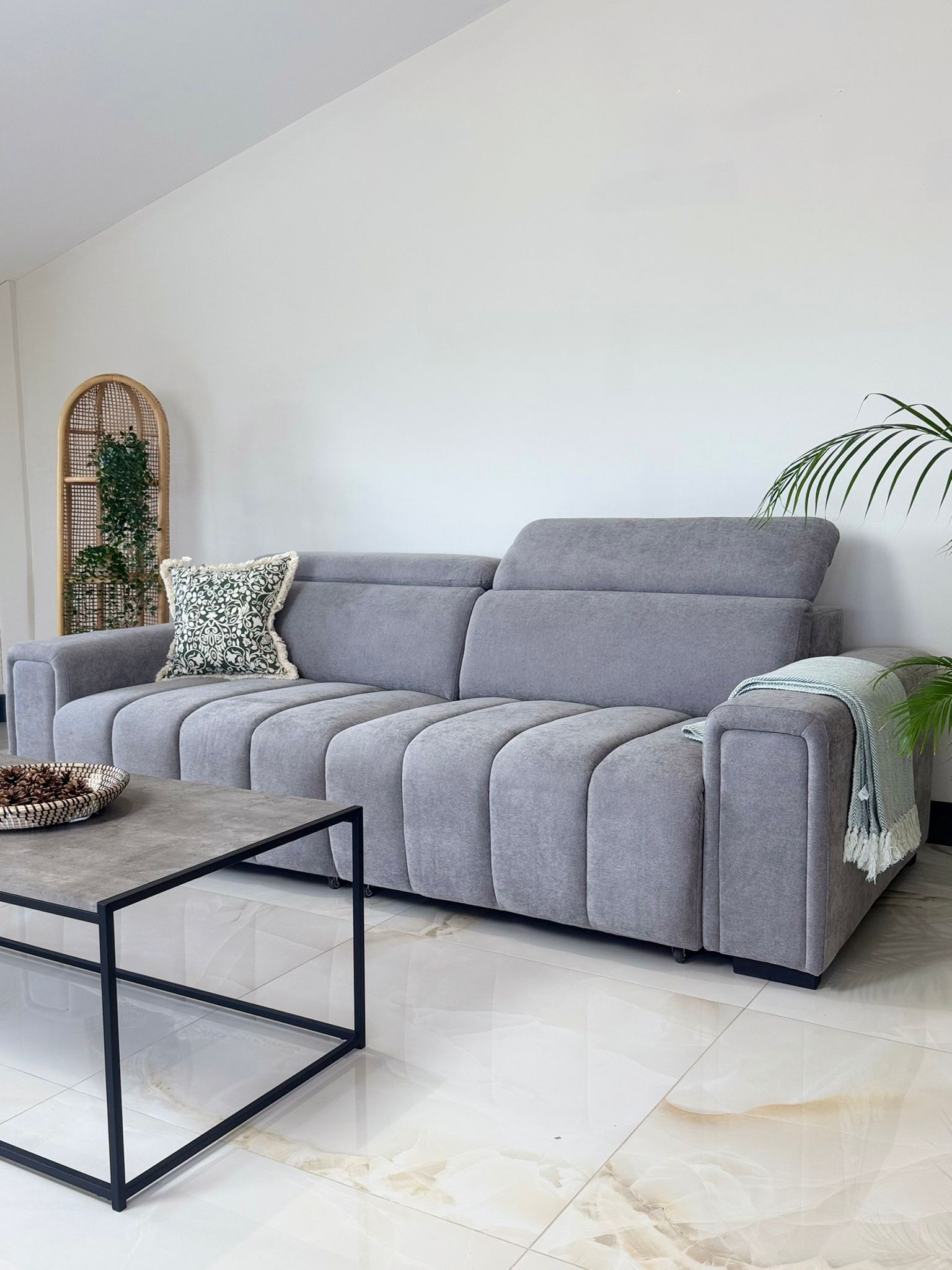 Molly 3 Seater Electric Sofa Bed - Grey