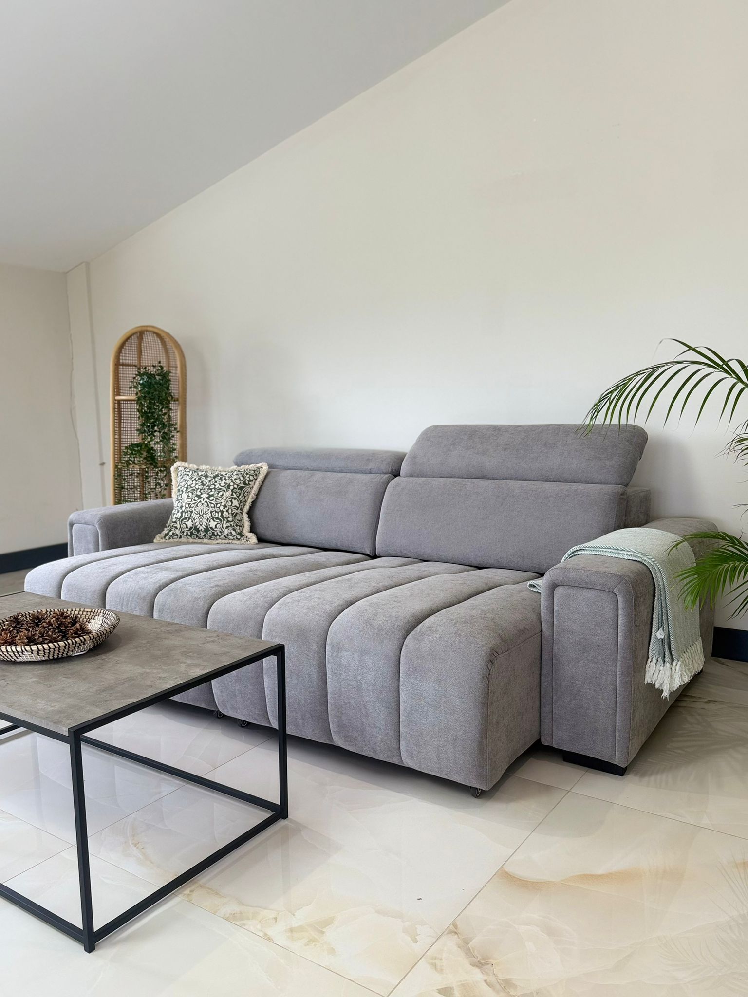 Molly 3 Seater Electric Sofa Bed - Grey