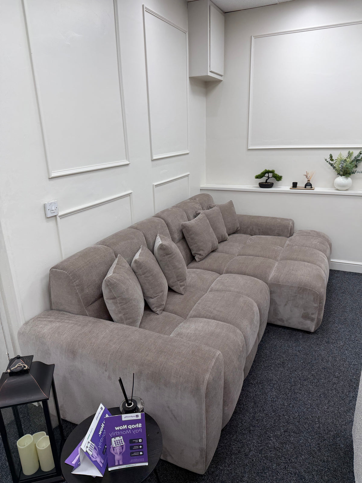 Jacob Sofa Latte Right Hand Facing Corner