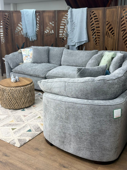 Helena Grey Large Luxury Corner Sofa