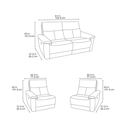 Klint Power Recliner 2 Seater Sofa
