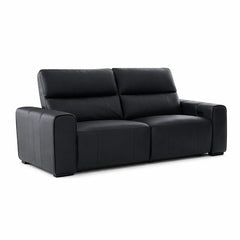Bellagio Genuine Leather Electric Recliner 3+2 Seater Sofa - Black