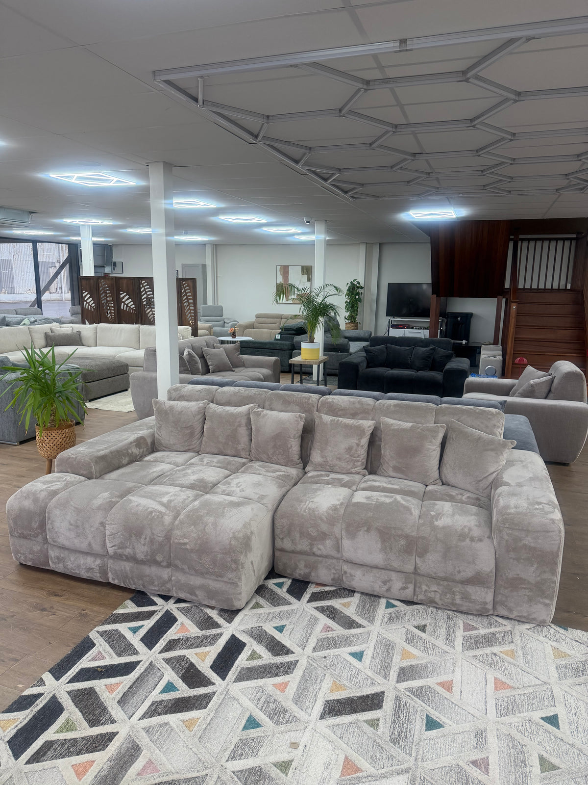 Jacob Sofa Plush Mocha Left Hand Facing Corner