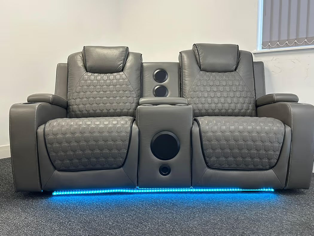 Tuscany 3+2 Electric Entertainment Recliner Sofa - Grey