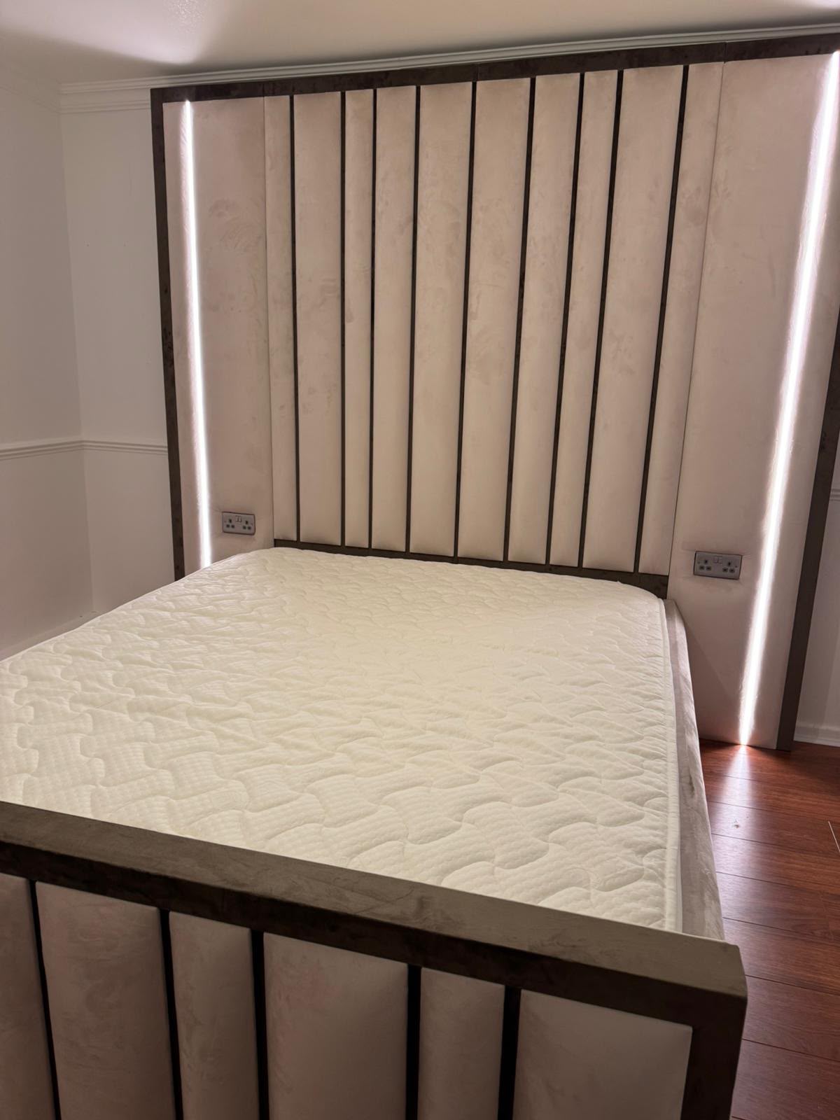 Conrad LED Dimmable Light Bed Frame | Sockets Optional