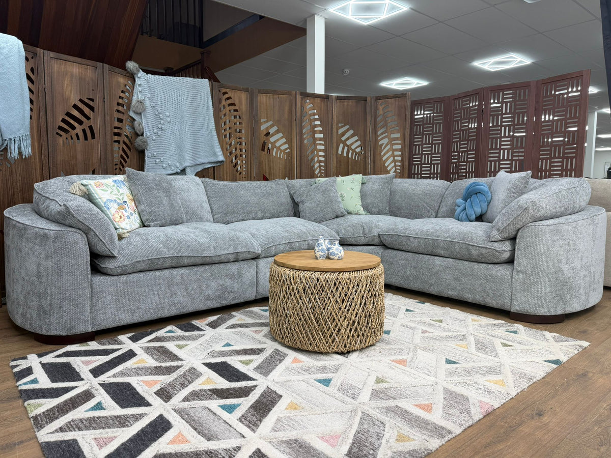 Helena Grey Large Luxury Corner Sofa