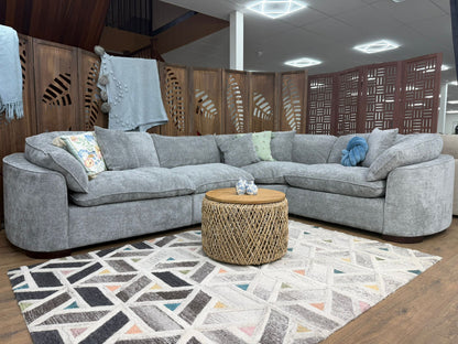 Helena Grey Large Luxury Corner Sofa