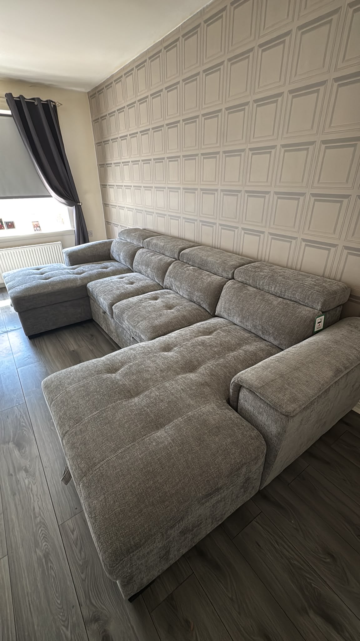Alaya Storage U Shape Sofabed - Grey