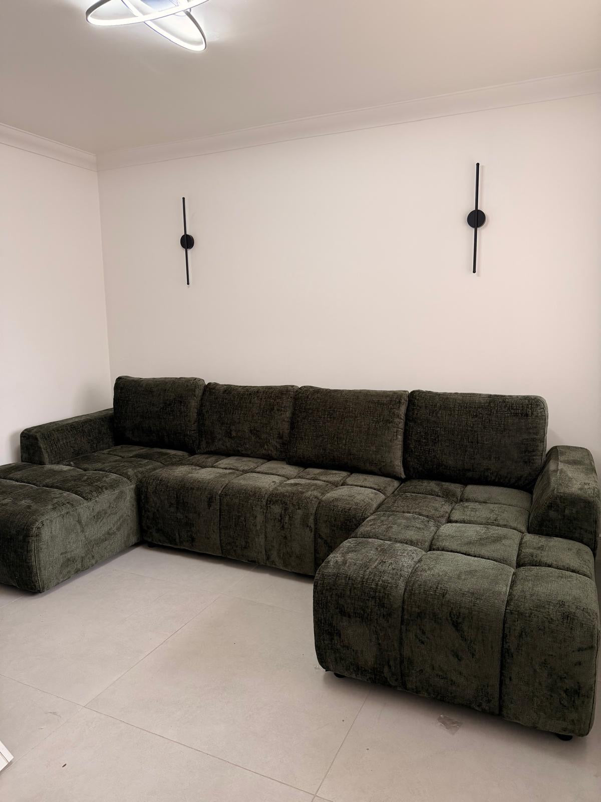 Shanghai Luxury U Shape Sofa Bed - Green